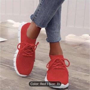 NWOT‎ red girls coxist tennis shoes